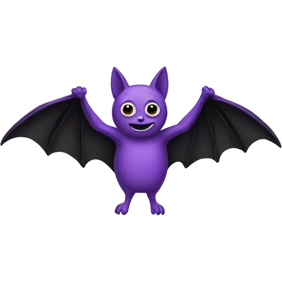 Purple and black bat  emoji