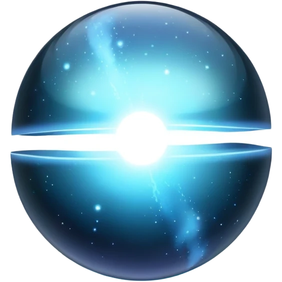 glowing quazar chrome planet emoji