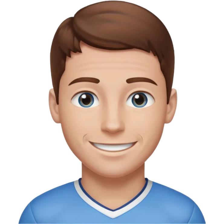  patriots football player number 10 brown hair pale blue eyes emoji