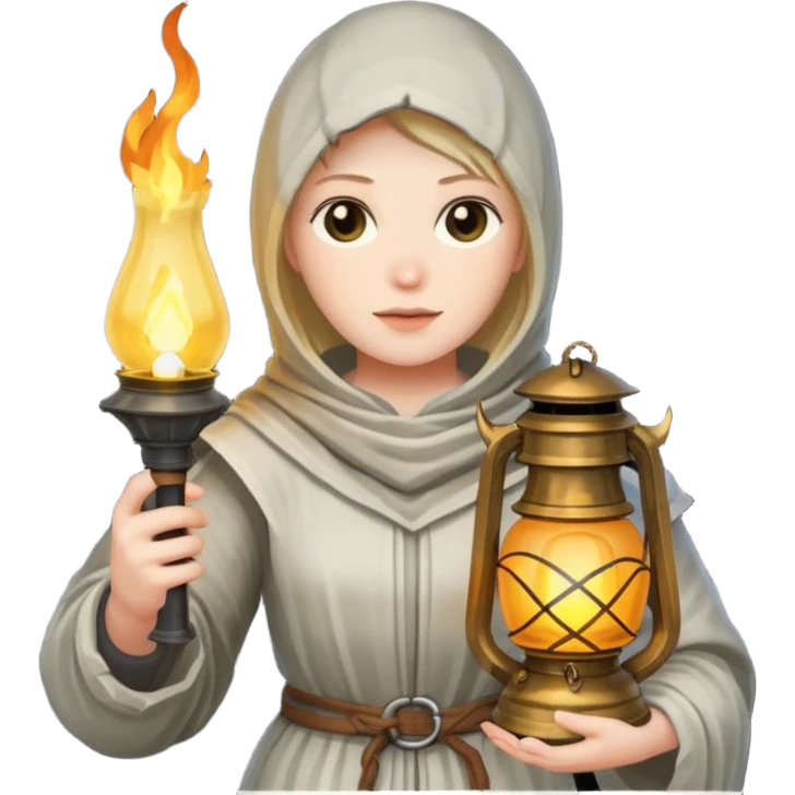 dark souls holding a lantern in hand emoji