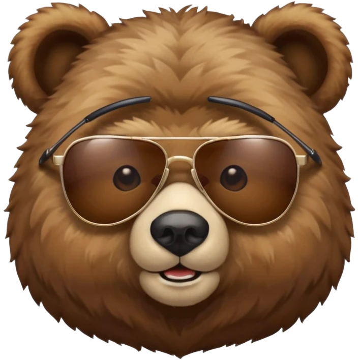 a bear in sunglasses emoji