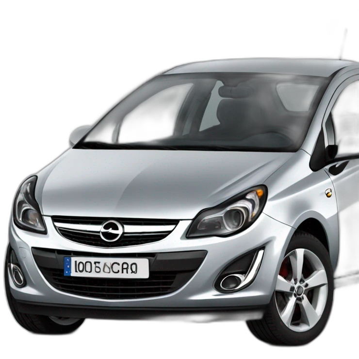 Opel corsa 2010 gris con rayo emoji