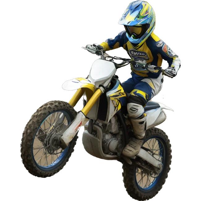 Motocross en wheeling emoji