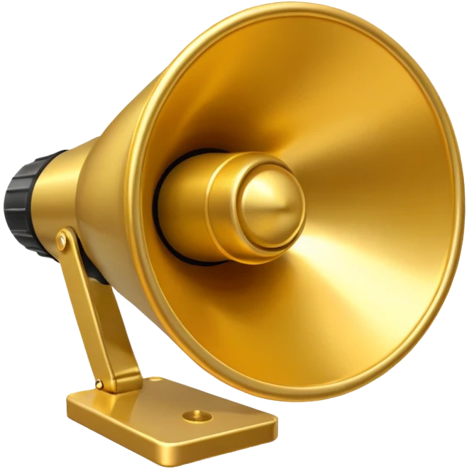 create a emoji of loudspeaker in gold color which based on this->📢 emoji