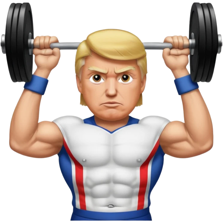 Trump lofting weights emoji