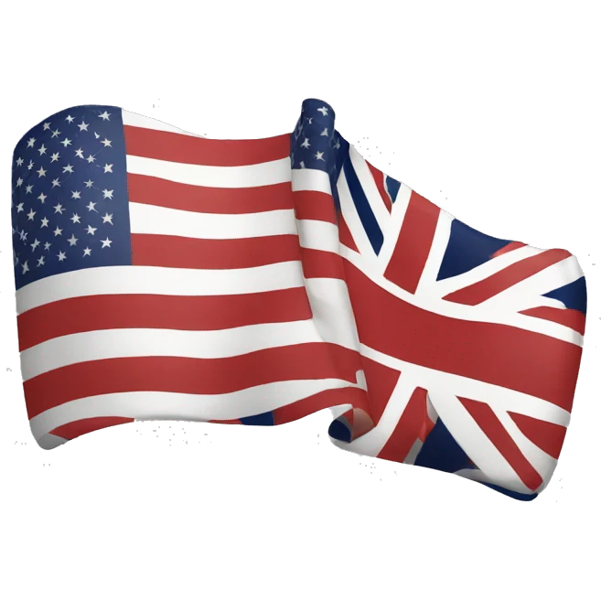 american and british  flag emoji