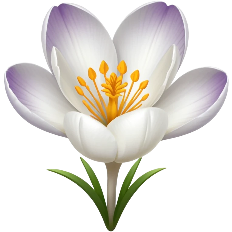 white crocus flower emoji