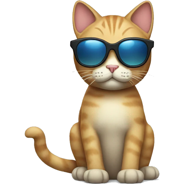 Cat with sunglasses emoji