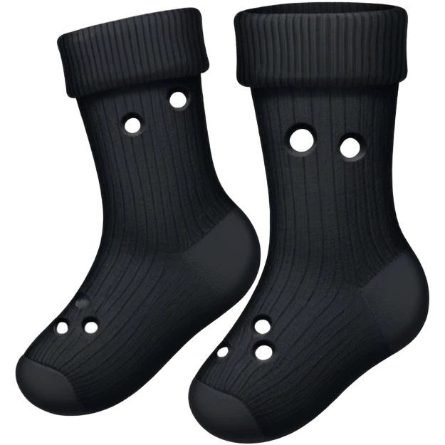 old raggedy black socks with holes emoji