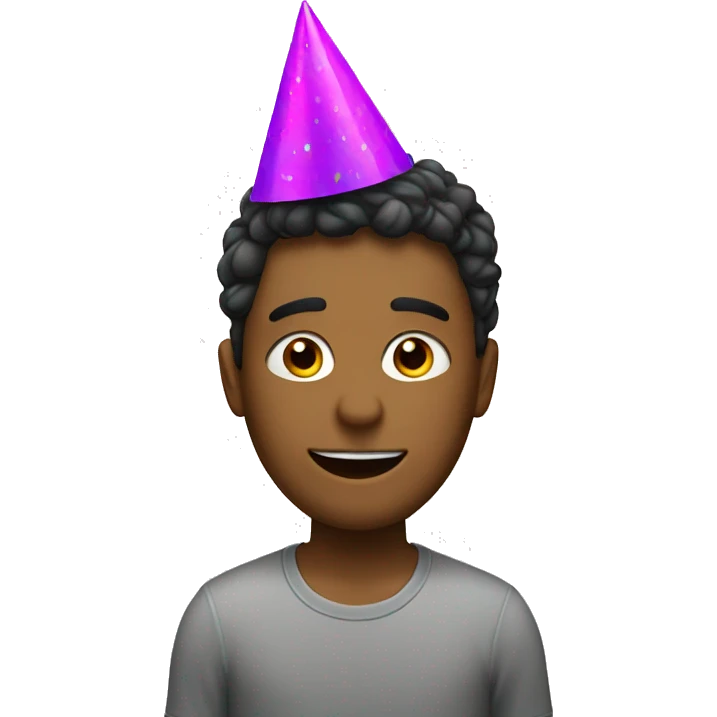 Me wearing a party hat emoji