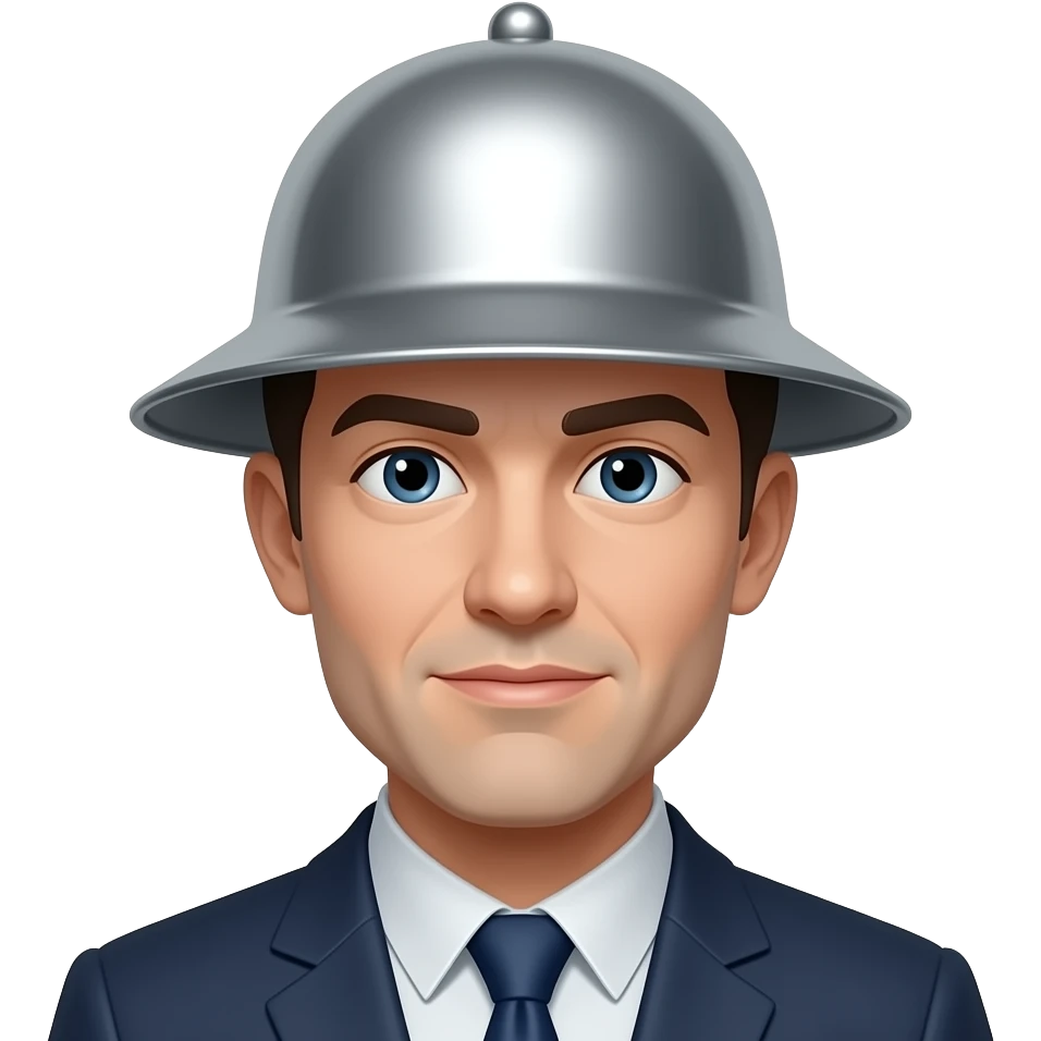 A person with a siren instead of a head emoji