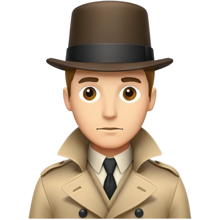 Detective with a tophat emoji