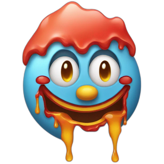 Melting clown face emoji