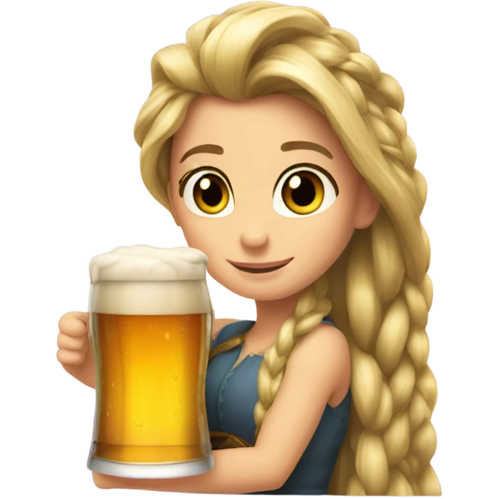 glass of beer, drink rapunzel emoji