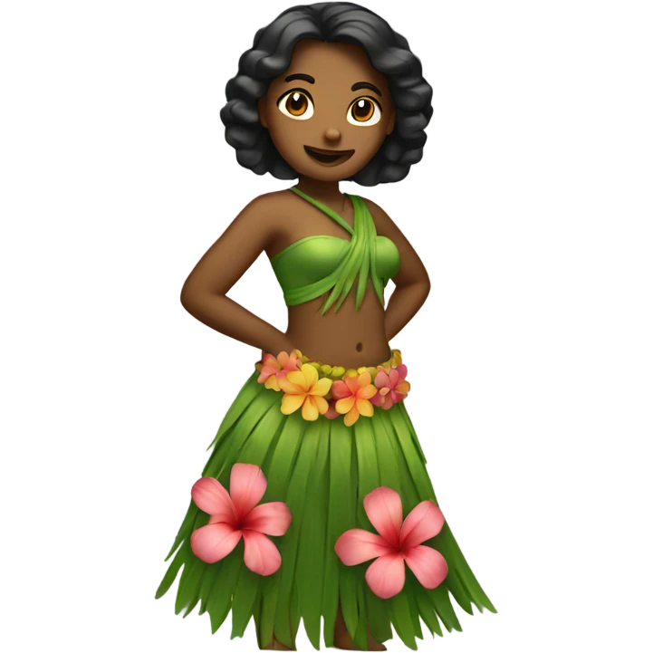 Hula girl emoji