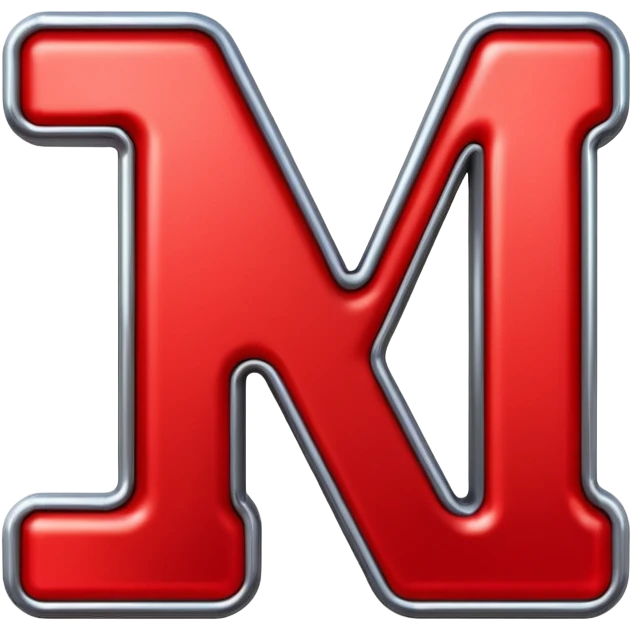 Red chain link logo in the shape of the letter K emoji
