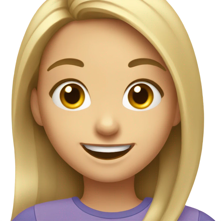 Girls taking a selfie and smilin emoji