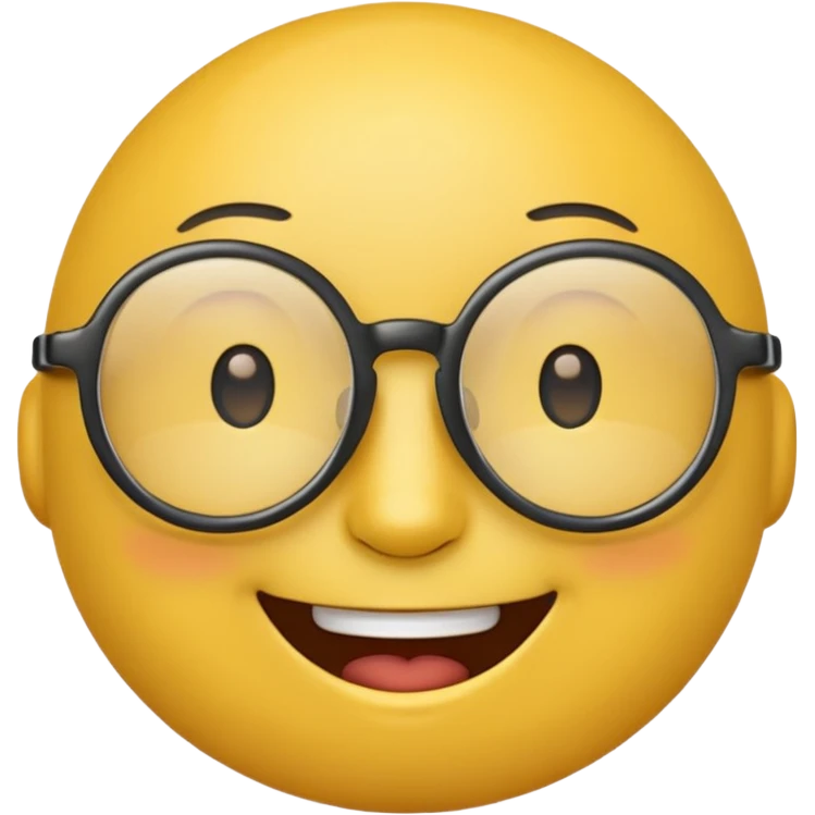 yellow emoji in glasses emoji