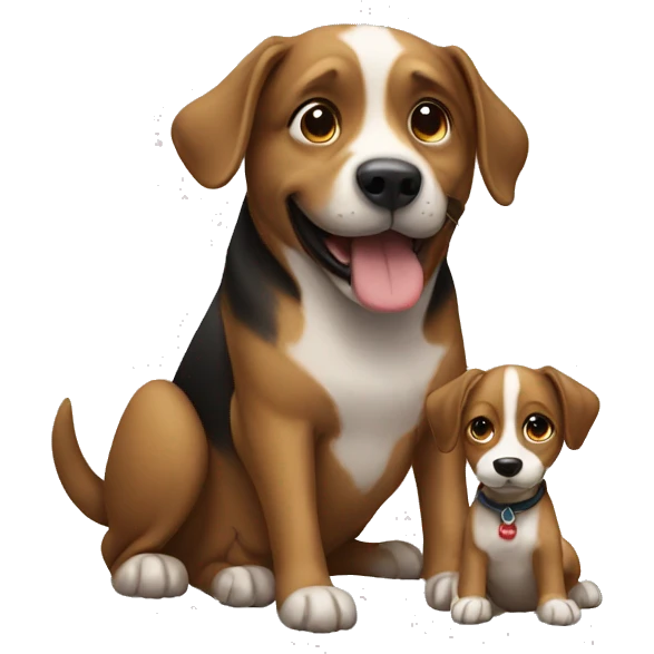 dog with a kid emoji