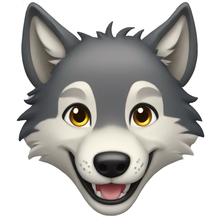 Wolf smile  emoji