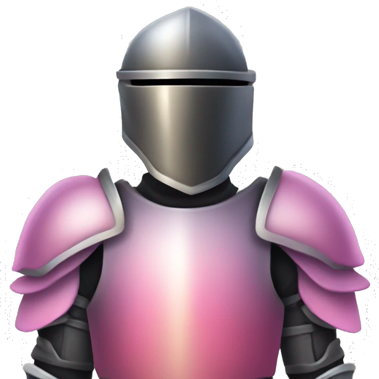 Pink ombre full body armor emoji