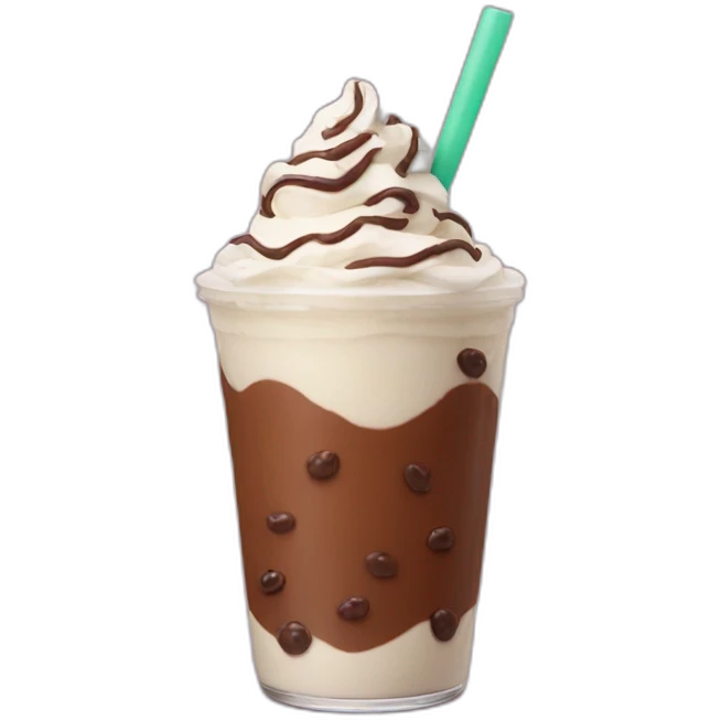 Chocolate boba shake emoji