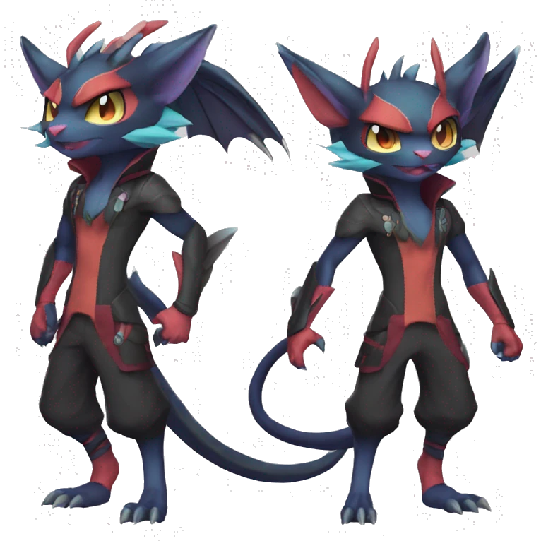  Kawaii Edgy Cool Beautiful Noivern-Nargacuga-Litten full body emoji