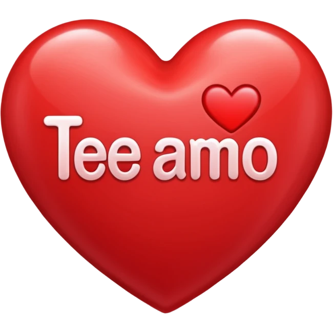 Heart that says te amo emoji