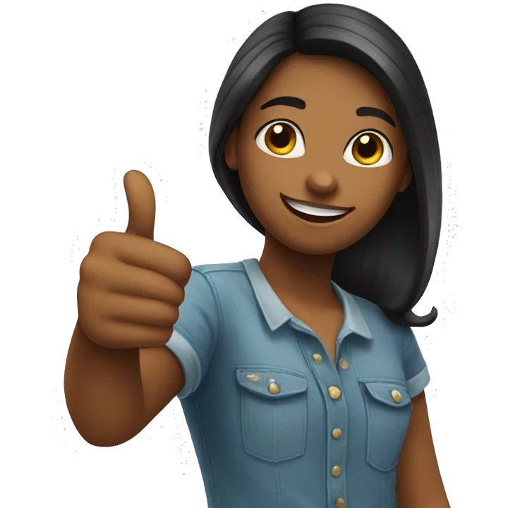 girl thumb up emoji
