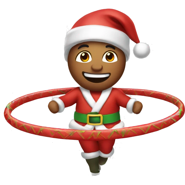 Santa hula hooping  emoji