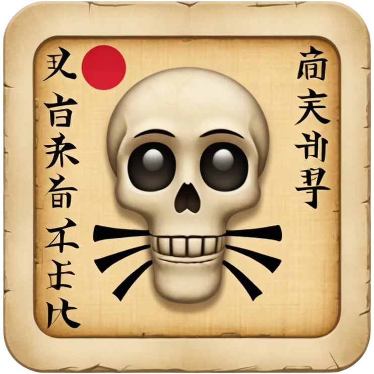 papyrus, japanese text on it emoji