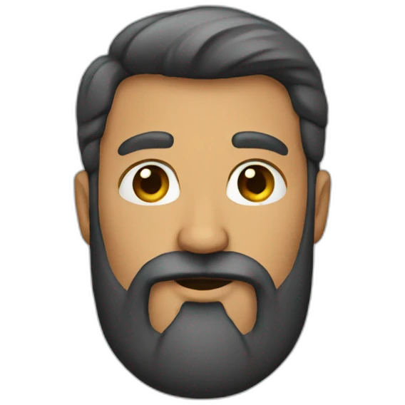 man with a beard like emoji