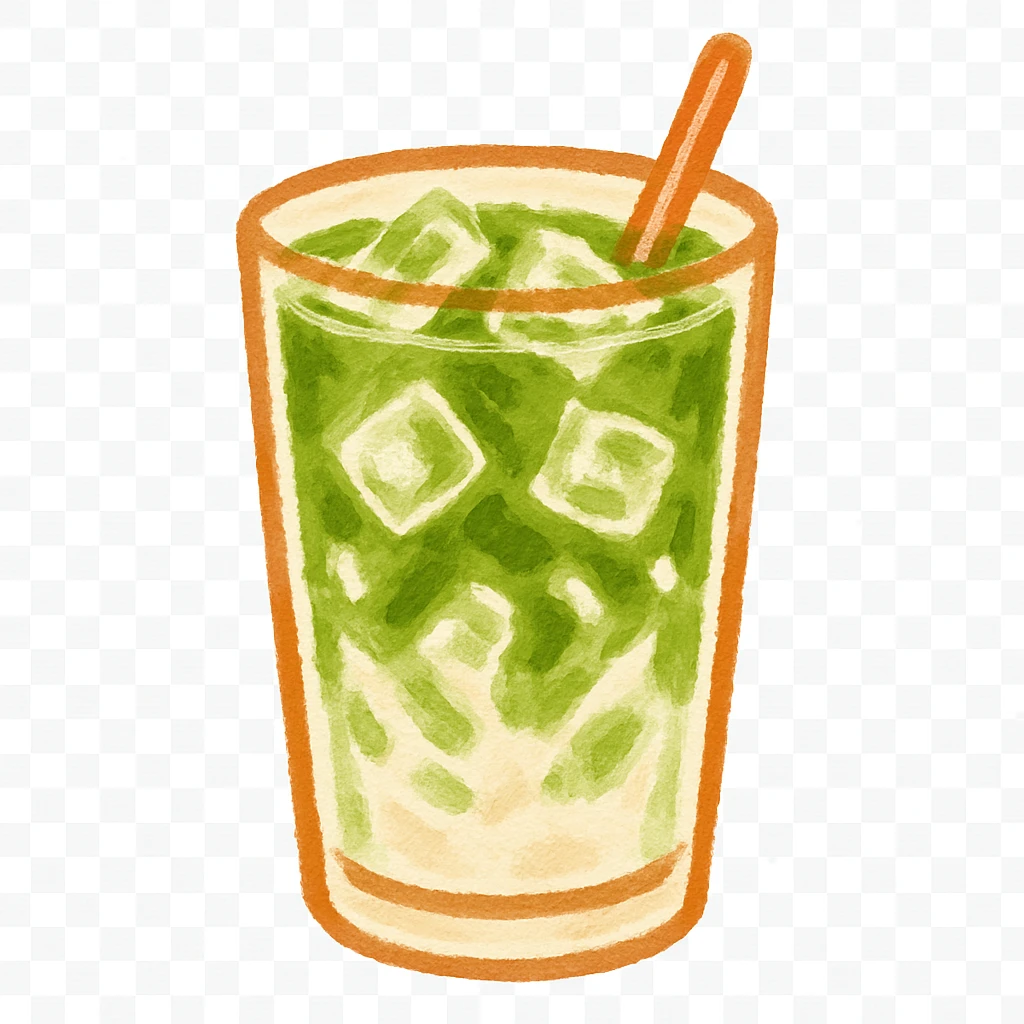 Iced matcha latte emoji