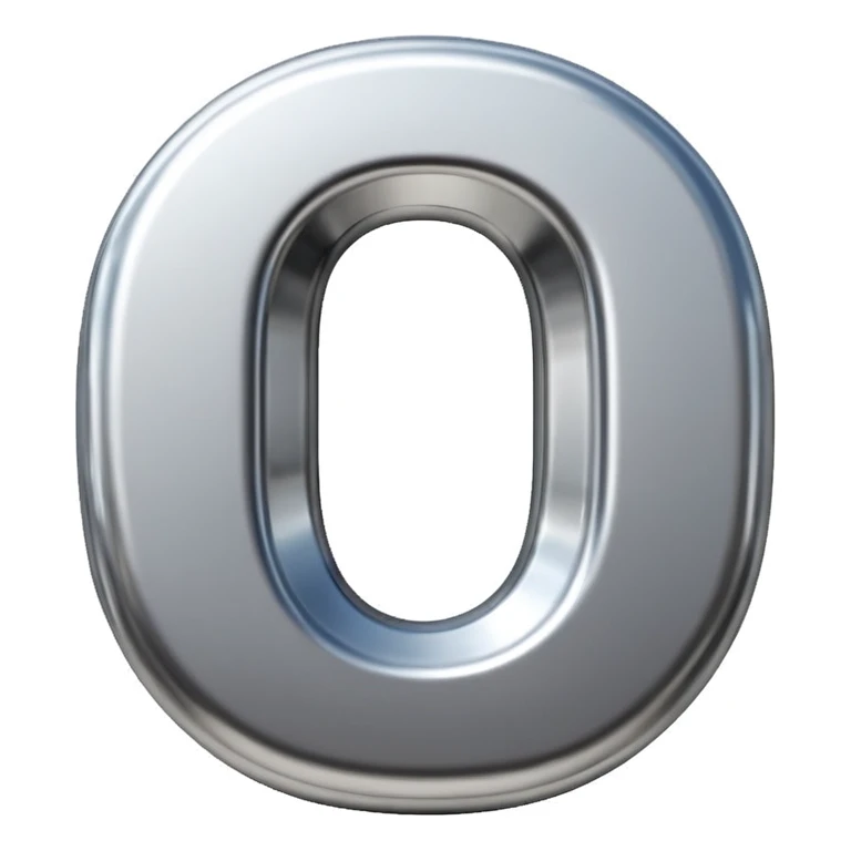 3D number zero (0) symbol emoji
