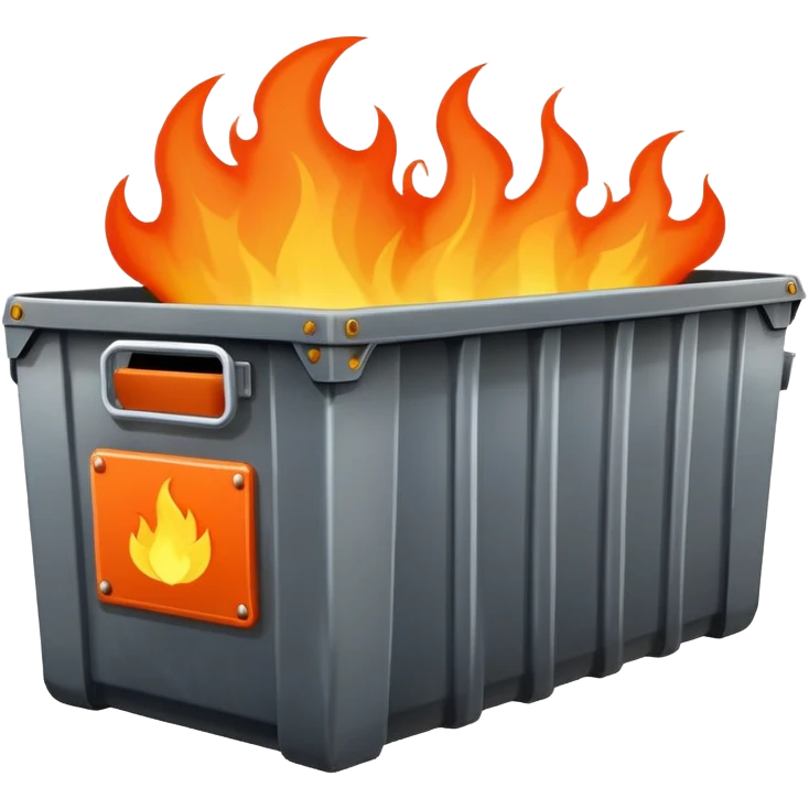 Dumpster fire emoji
