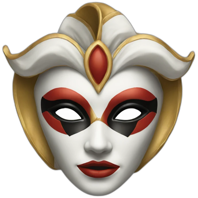 Harlequin woman mask emoji