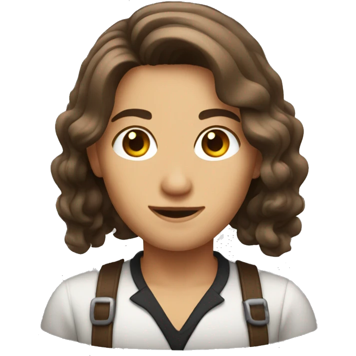 brown hair bartender emoji