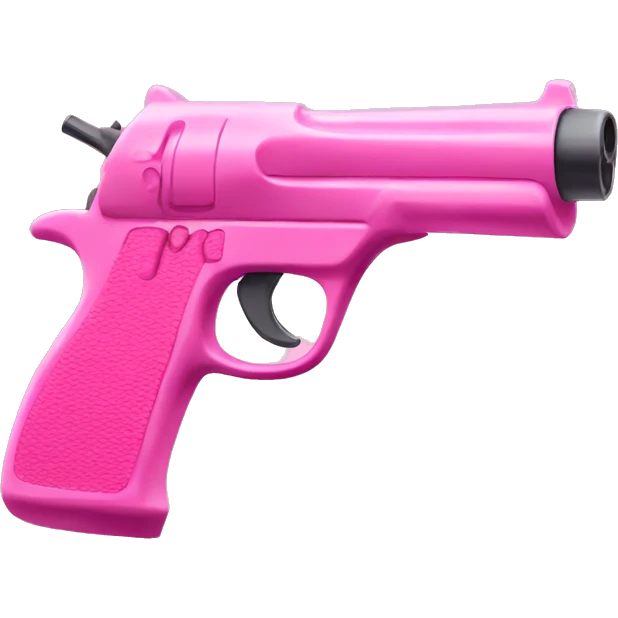 pink gun with a perspective on a slight angle emoji