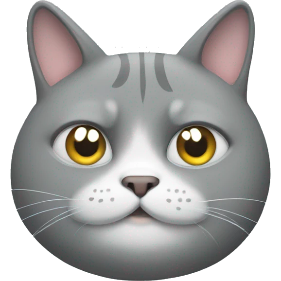 grey fat cat emoji