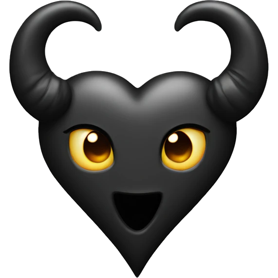 black heart with horns emoji
