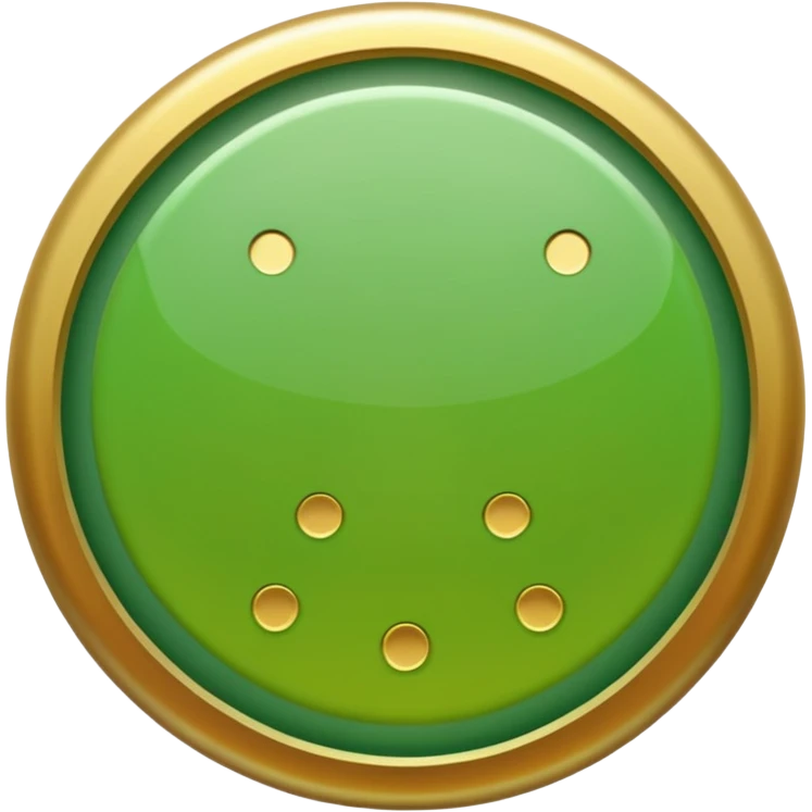 A totally green circle with a good at the middle emoji