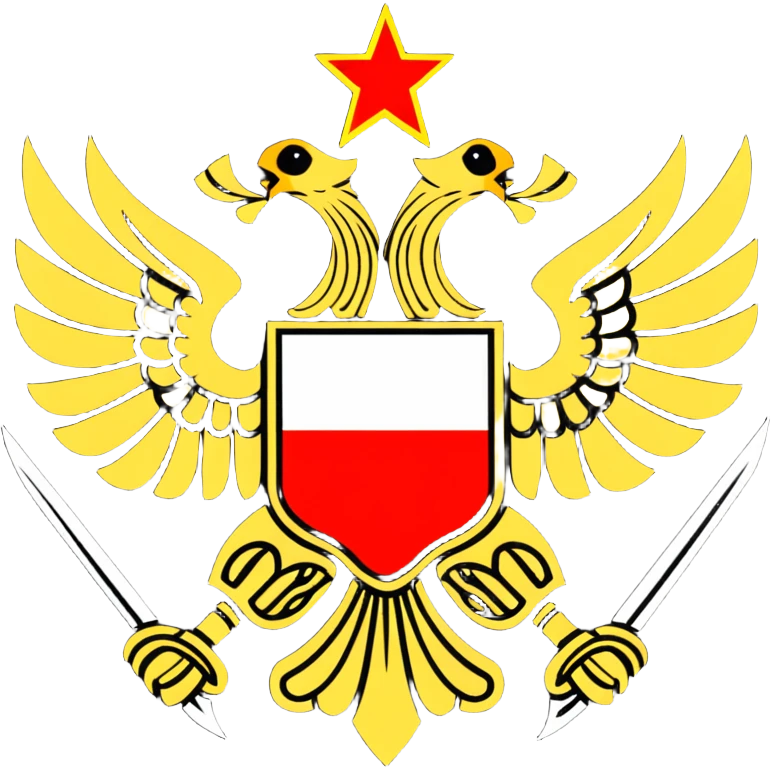 Imperial Russian double-headed eagle flag symbol used by White Army during Russian Civil War emoji