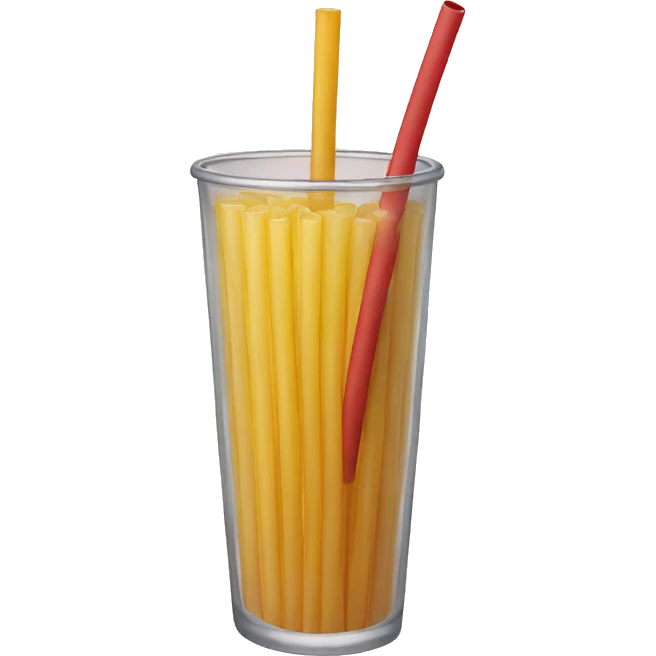 just a straw for drinking emoji