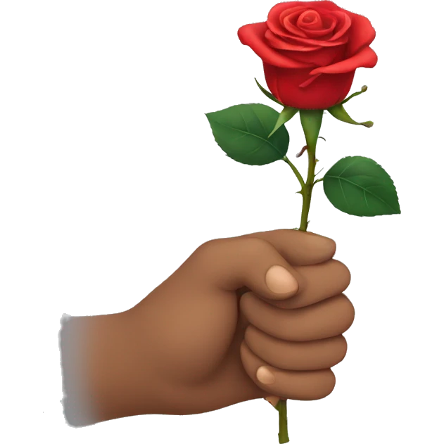 hand holding rose emoji