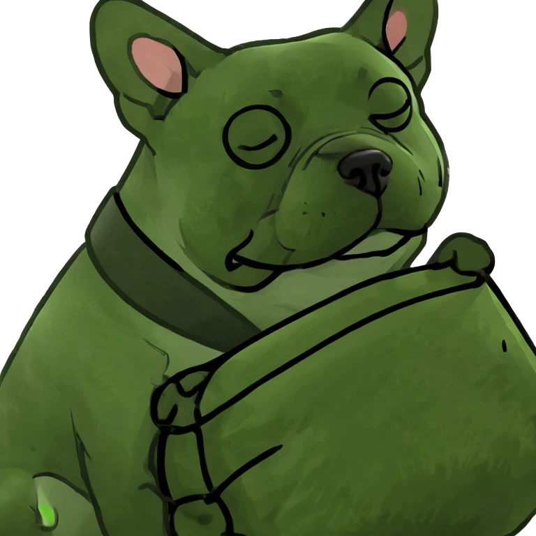 French bulldog sleep emoji