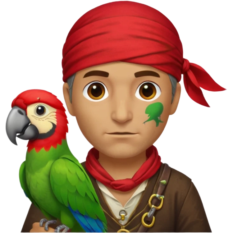 pirate and parrot emoji