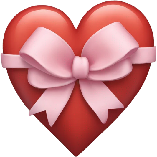 Heart with aesthetic bow emoji