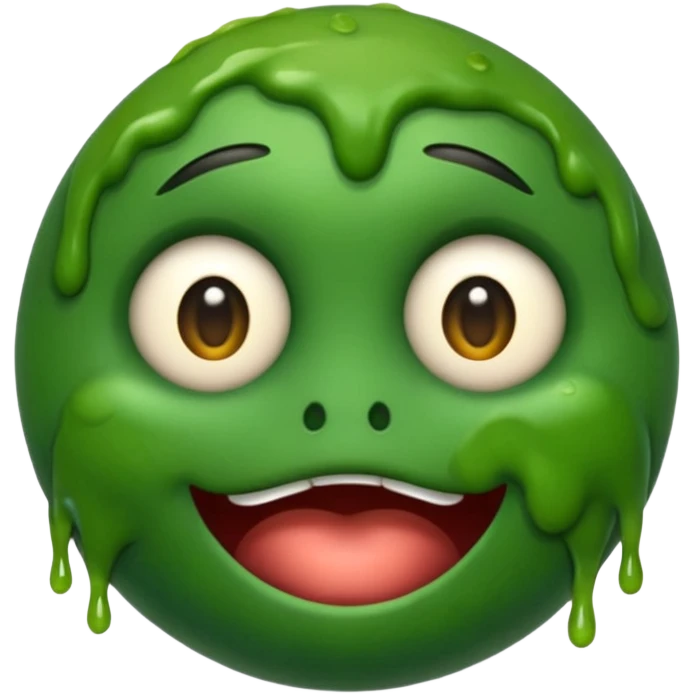 Create an regular circle emoji that is rolling his eyes and super gross emoji