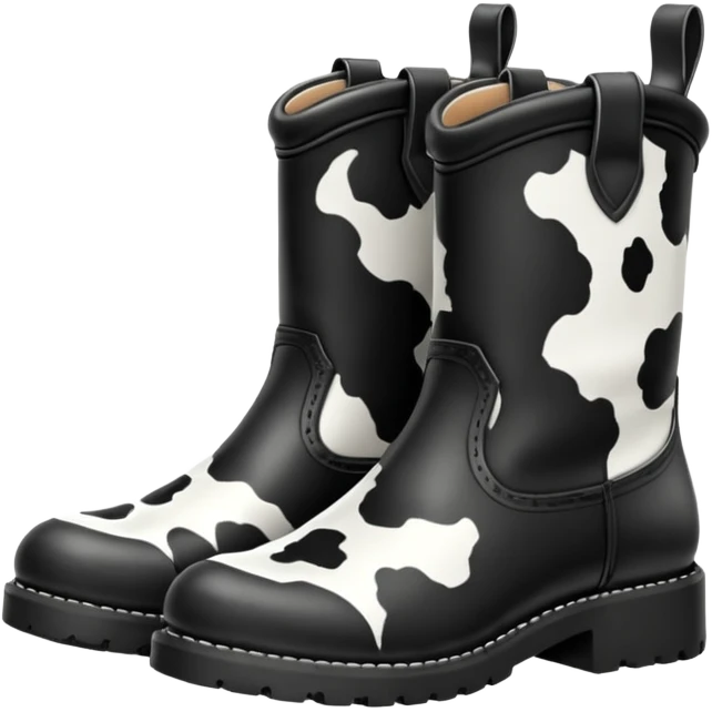 cow print boots emoji