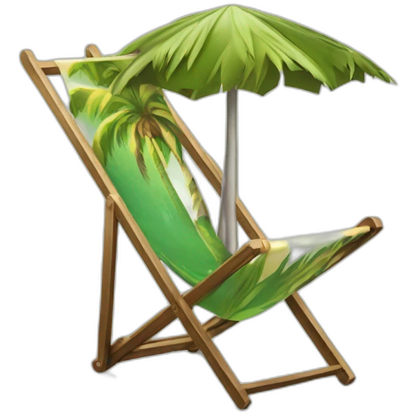 Palm tree coconut tree deckchair cocktail emoji